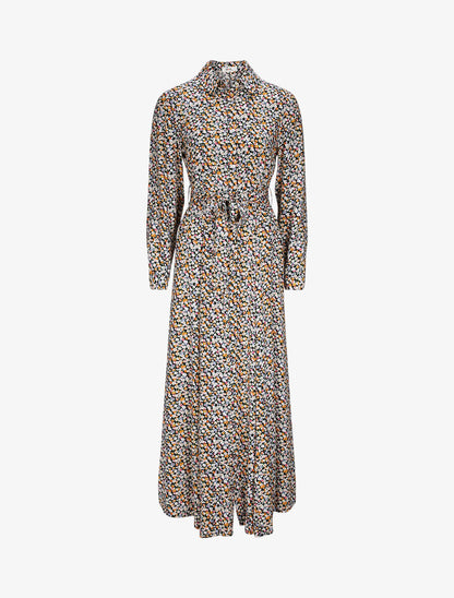 Robe chemise longue imprimé fleurs d&