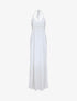 Robe empire uni à dos nu - Blanc - 4