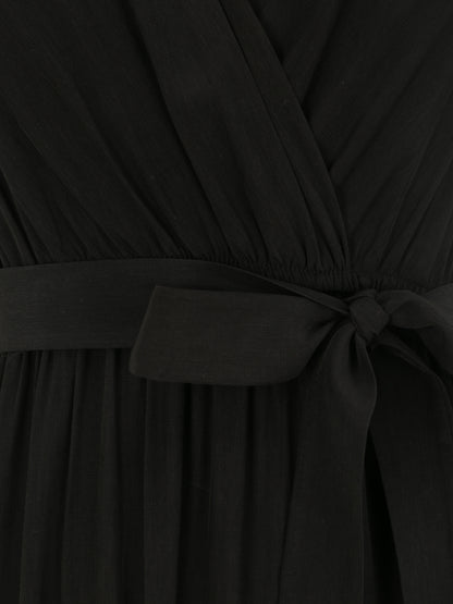 Robe empire à manches volantées - Noir - 6