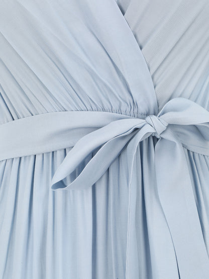 Robe empire à manches volantées - Bleu ciel - 3