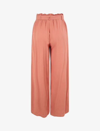 Pantalon fluide uni - Rose saumon - 2