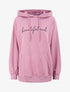 Sweat à capuche à inscription - Vieux rose - 1
