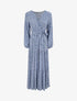 Robe longue à imprimé multi-fleurs - Bleu - 1