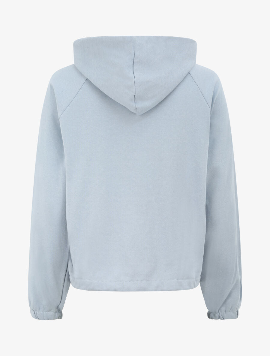 Sweat à capuche avec col zippé - Bleu ciel - 2