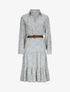 Robe longue à imprimé fleurs - Bleu ciel - 1