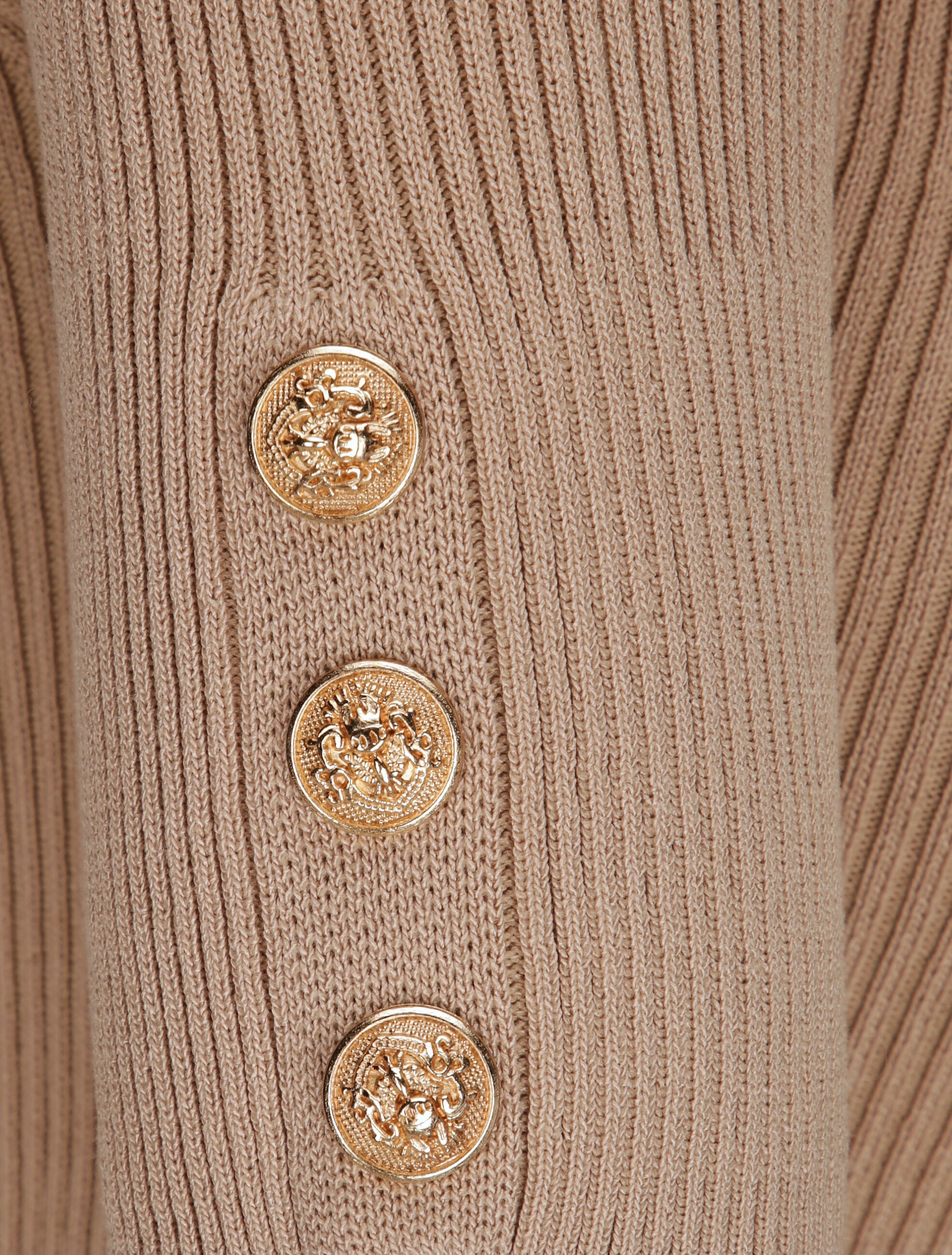 Robe courte ajustée unie à col en coeur - Beige - 3