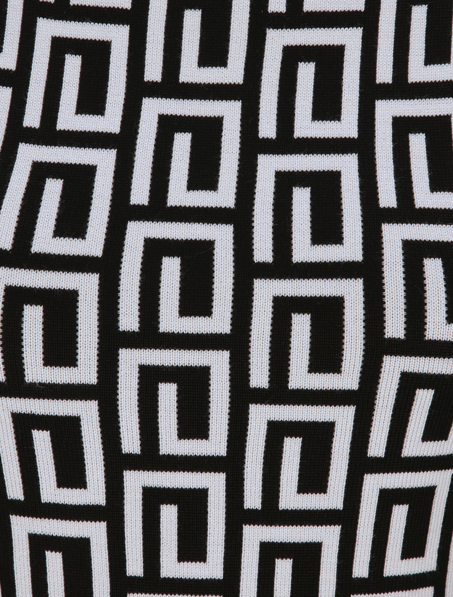 Robe courte ajustée jacquard grec - Noir - 3
