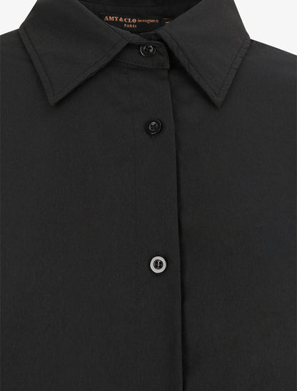 Chemise oversize coupe droite - Noir - 3