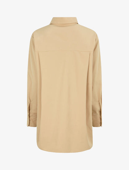 Chemise oversize coupe droite - Beige - 2