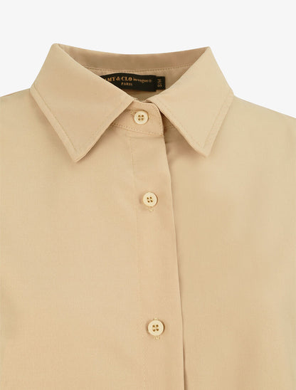 Chemise oversize coupe droite - Beige - 3