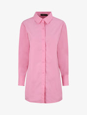 Chemise oversize coupe droite - Rose - 4