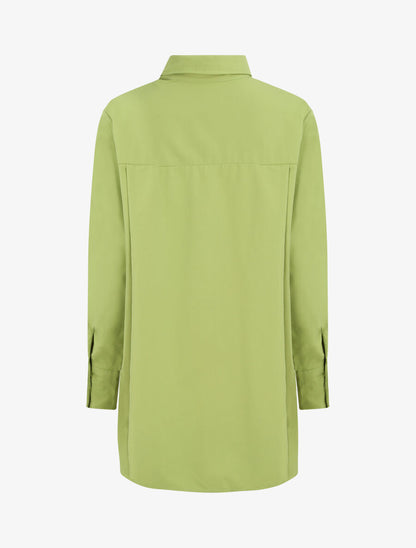 Chemise oversize coupe droite - Vert anis - 2