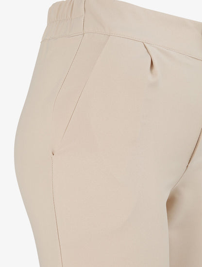Pantalon fluide élastiquée - Beige - 3