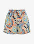 Short à taille froncée imprimé ethnique - Marine - 5