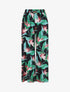 Pantalon ample imprimé végétal - Marine - 1