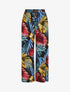 Pantalon ample imprimé jungle - Noir - 5