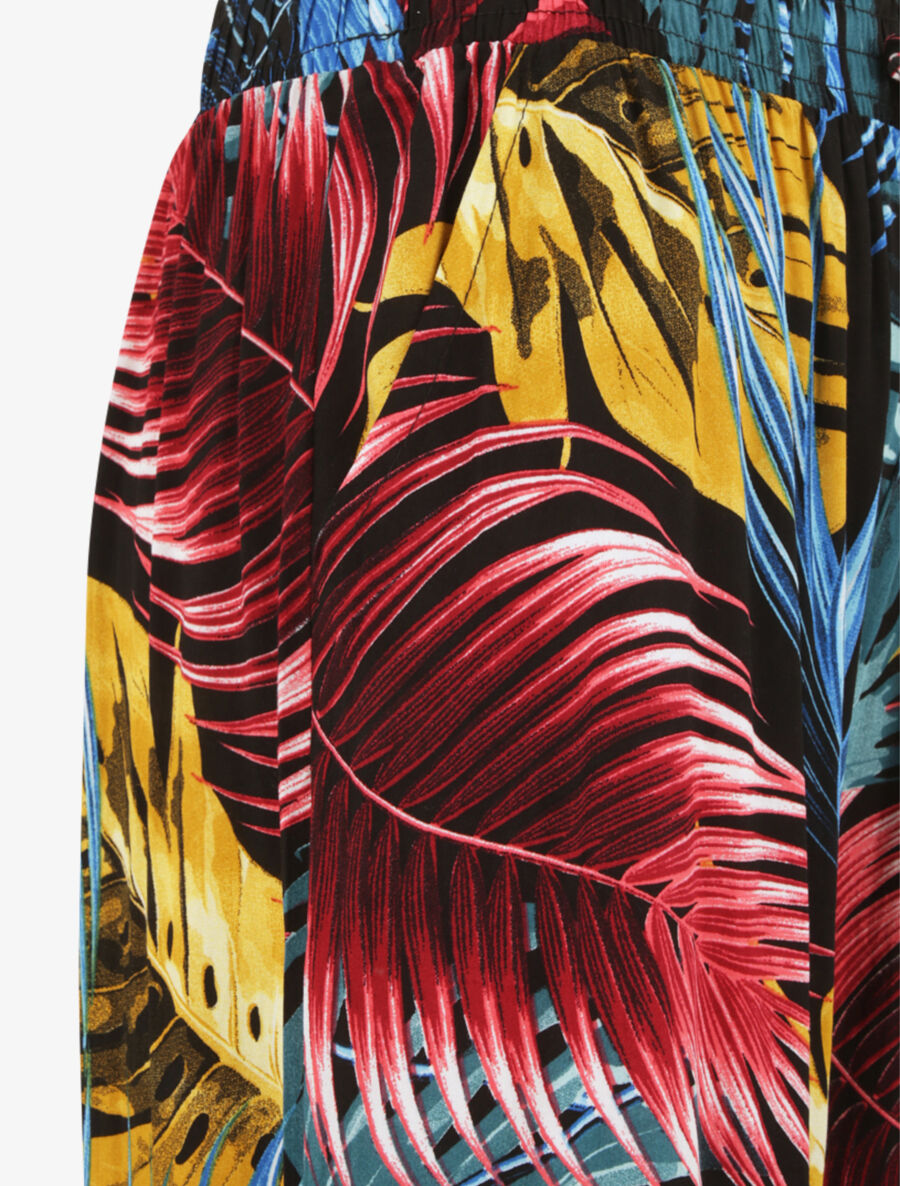 Pantalon ample imprimé jungle - Noir - 3