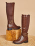 Bottes cavalières élastiquées - Camel - 1