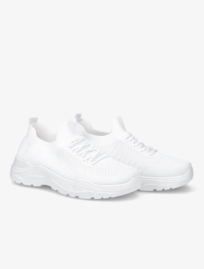 Baskets en mesh à lacets - Blanc - 5