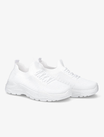Baskets en mesh à lacets - Blanc - 5