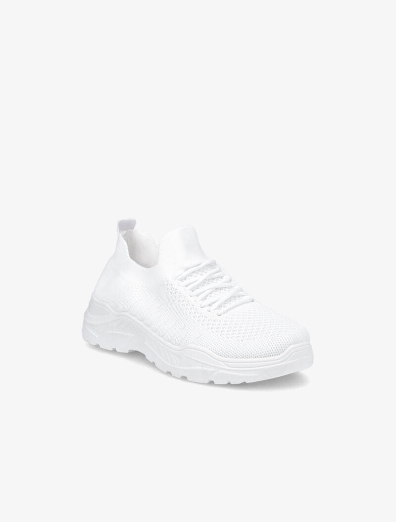 Baskets en mesh à lacets - Blanc - 3