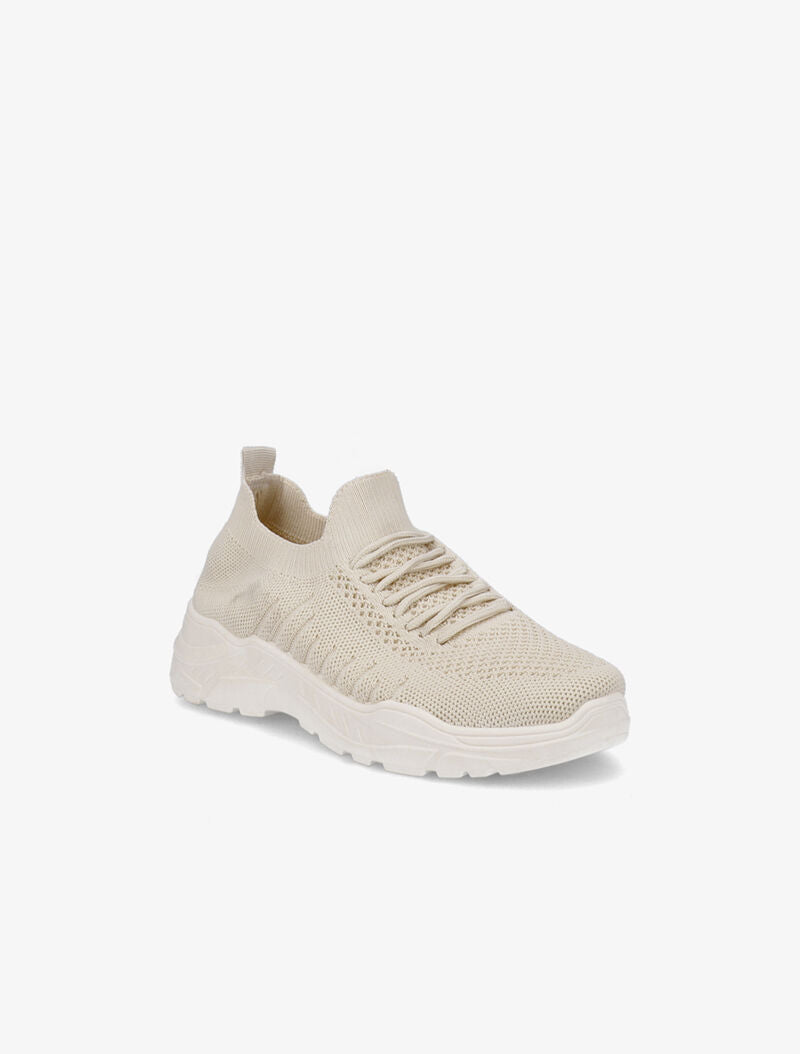 Baskets en mesh à lacets - Beige - 3