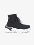 Baskets chaussettes montantes en mesh - Noir - 1
