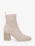 Bottines unies style chaussettes - Beige - 1