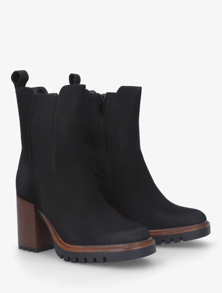 Bottines montantes en suédine - Noir - 4