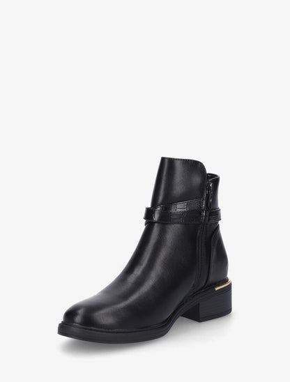 Bottines classiques à boucle en simili - Noir - 3
