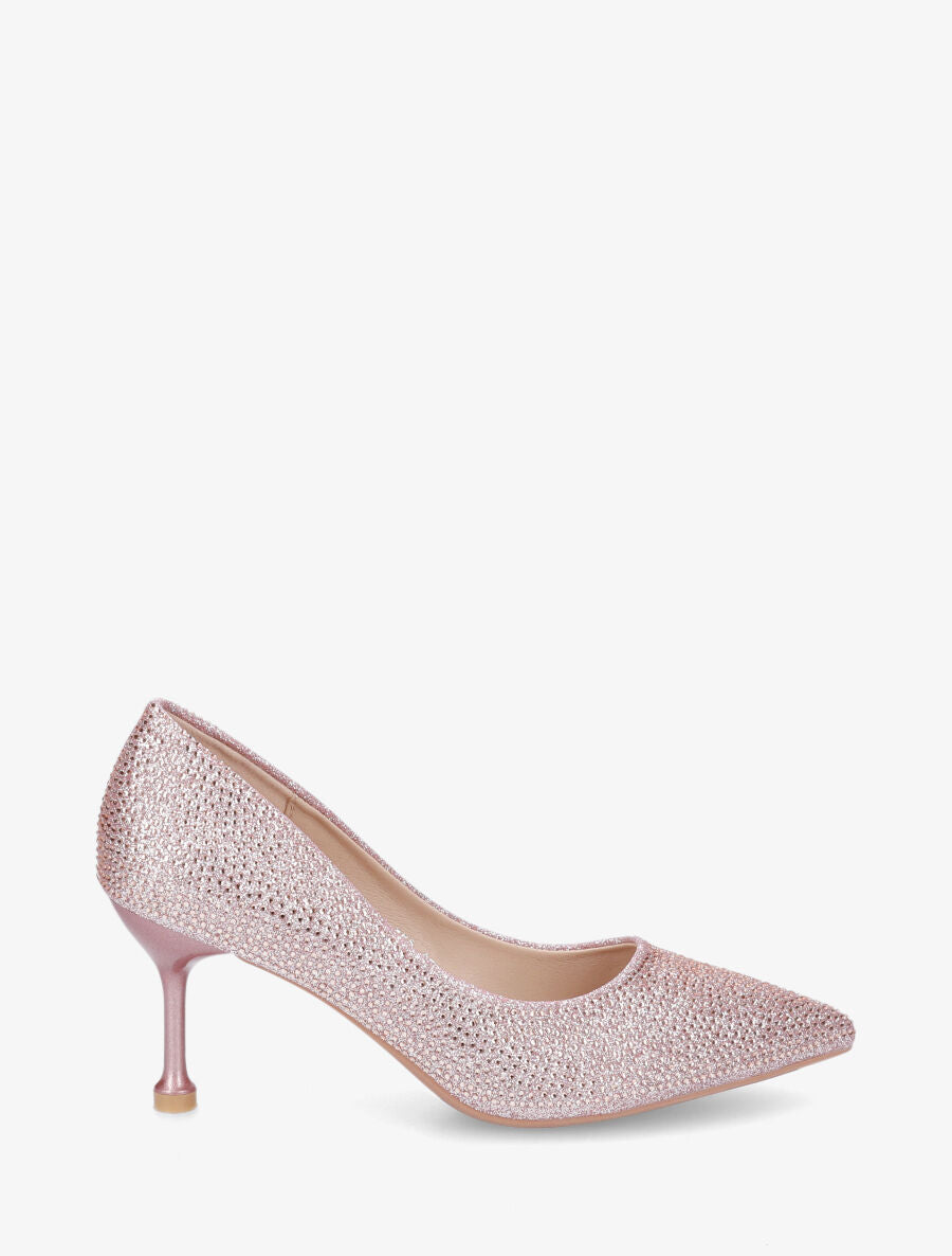 Escarpins pointus à strass - Rose gold - 5