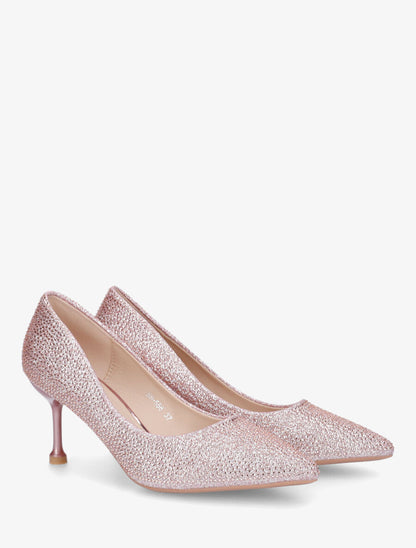 Escarpins pointus à strass - Rose gold - 4