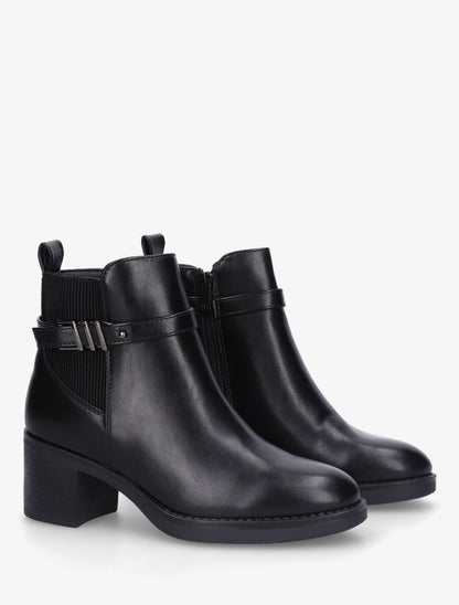 Bottines élastiquées à talon - Noir - 4