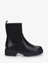 Bottines plates montantes bi-matière - Noir - 1