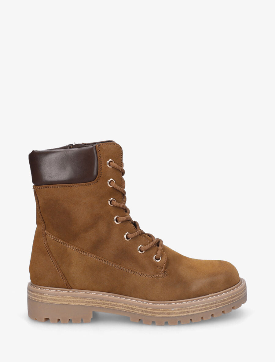 Bottines montantes et zippées - Camel - 1