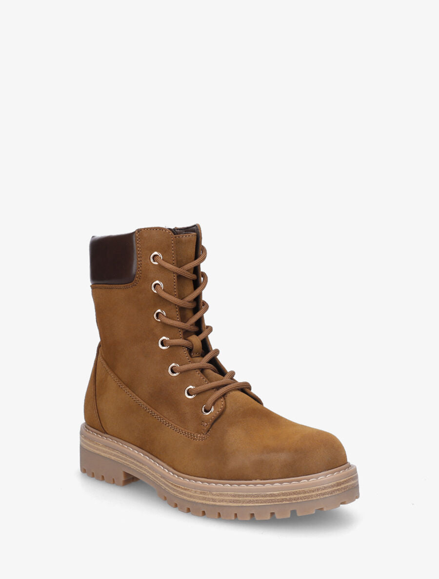 Bottines montantes et zippées - Camel - 2