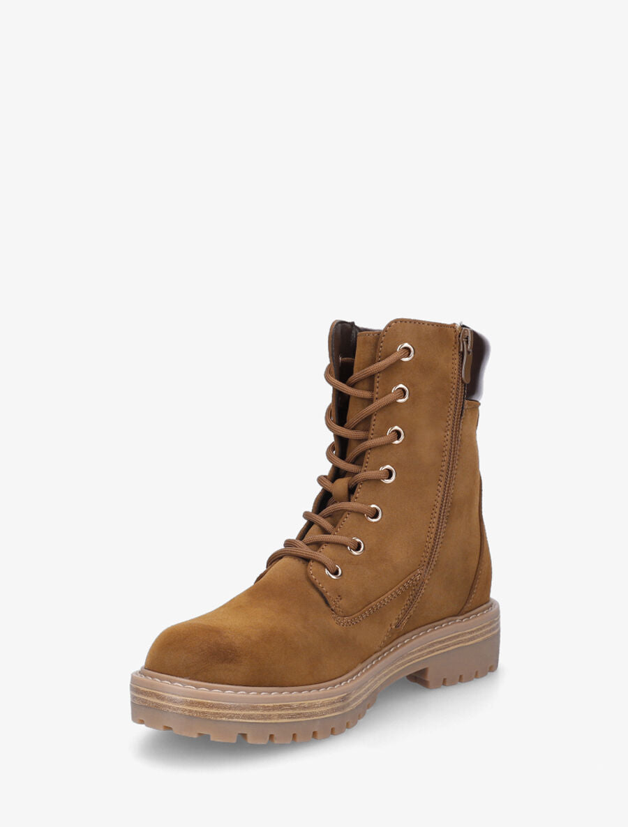 Bottines montantes et zippées - Camel - 3