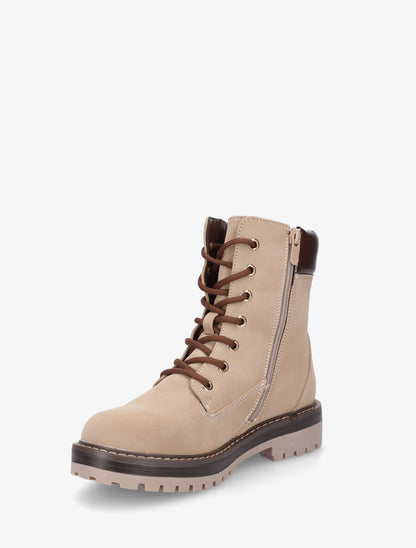Bottines montantes et zippées - Beige - 3