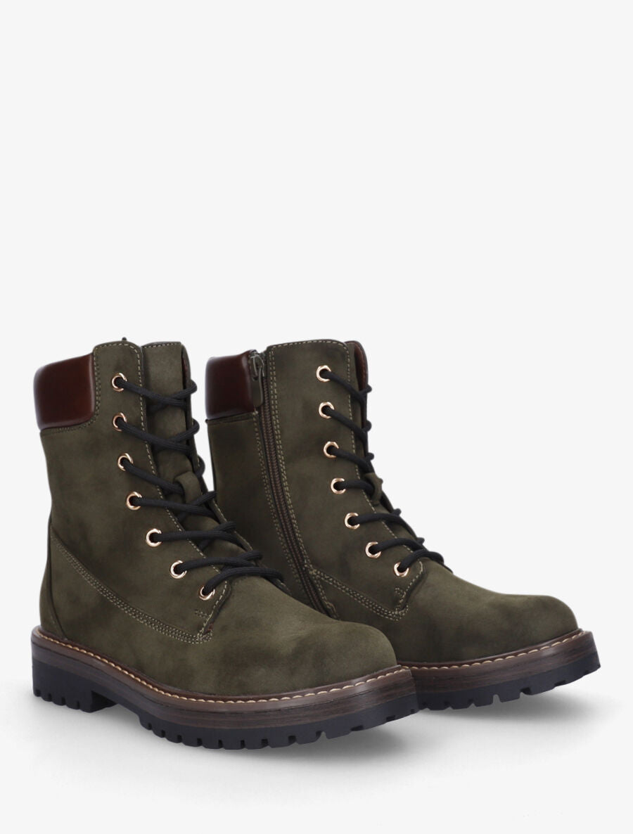 Bottines montantes et zippées - Kaki - 4