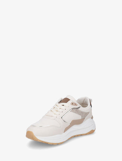 Baskets bi-matière - Beige - 3