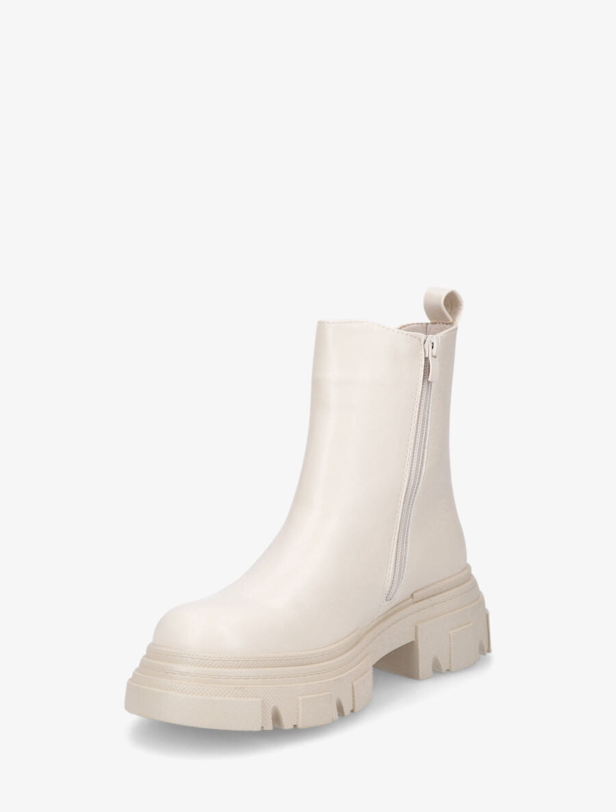 Bottines classiques élastiquées - Crème - 3