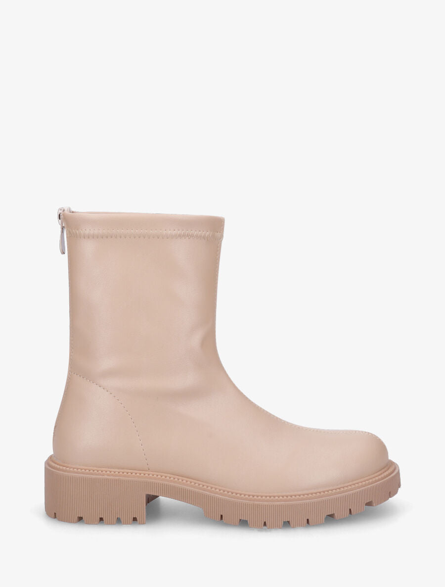 Bottines souples en simili - Taupe - 5