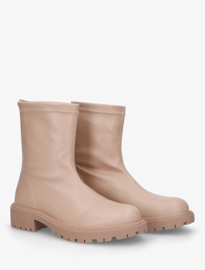 Bottines souples en simili - Taupe - 4