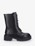 Bottines montantes en simili - Noir - 1