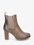 Bottines en simili à contrefort pailleté - Taupe - 1