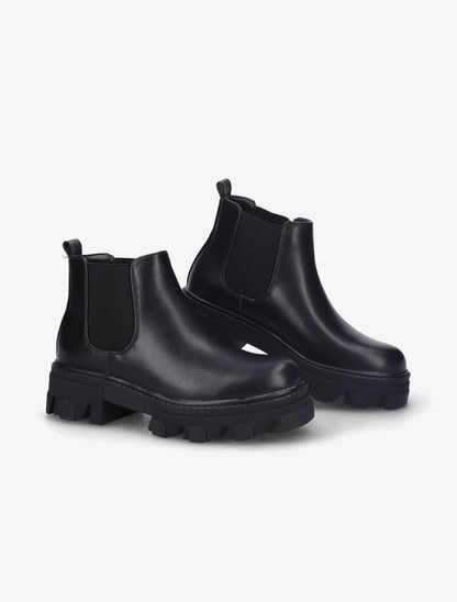 Chelsea boots à semelles crantées - Noir - 4