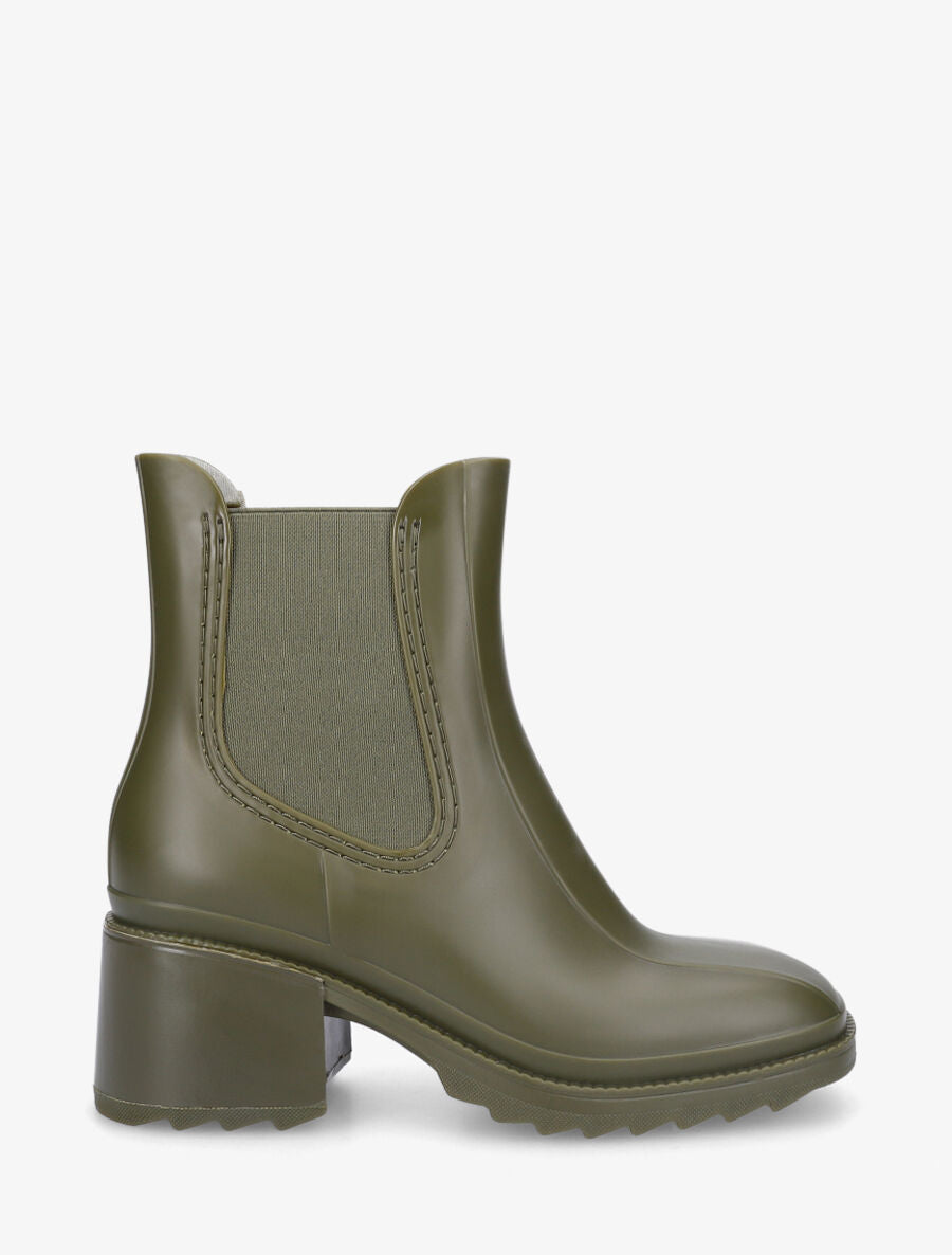 Bottines élastiquées en caoutchouc - Kaki - 5
