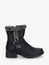Bottines fourrées unies en simili - Noir - 1