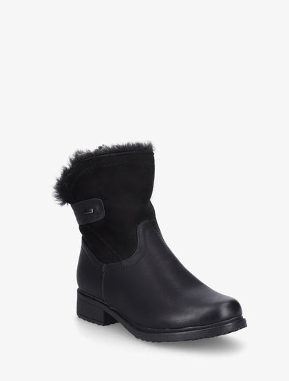 Bottines unies fourrées - Noir - 2
