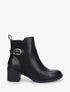 Bottines élastiquées unies - Noir - 1